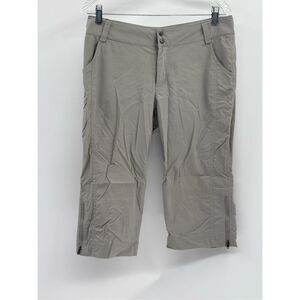 Ascend‎ Cropped Pants Hiking Women Size 8 Gray Zipped Bottom